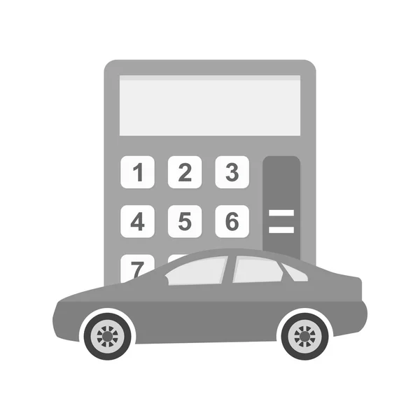 Cálculo de carro, ícone de transporte — Vetor de Stock