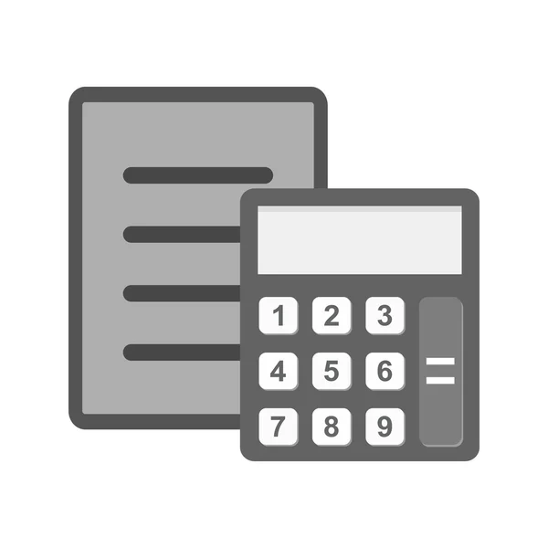Cálculo Documentado, icono contable — Vector de stock