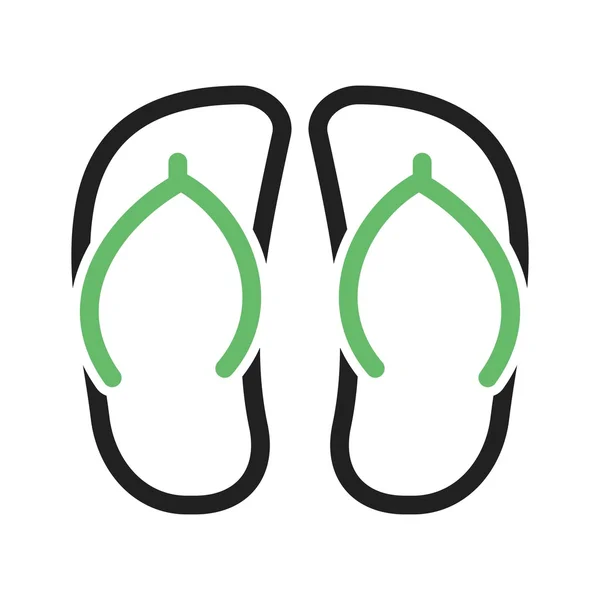 Sandalias, zapatillas icono — Vector de stock