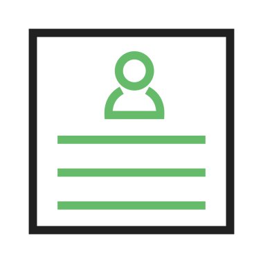 Profile, outline, summary icon