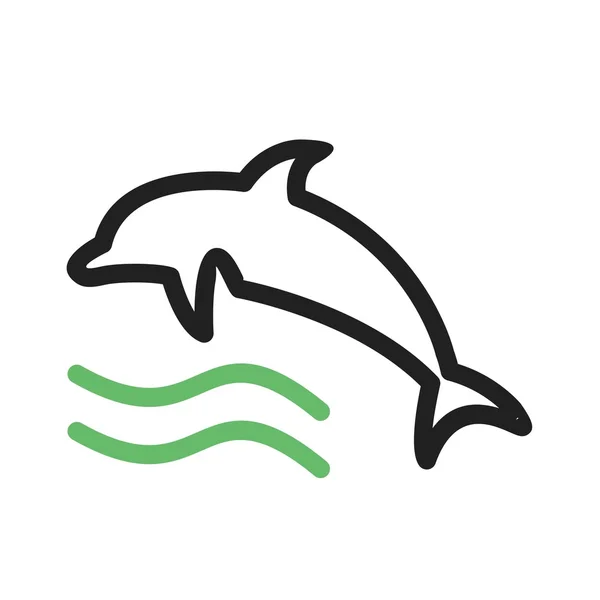 Dolphin, sea icon — ストックベクタ
