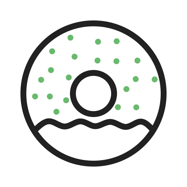 Doughnut, icône sucrée — Image vectorielle