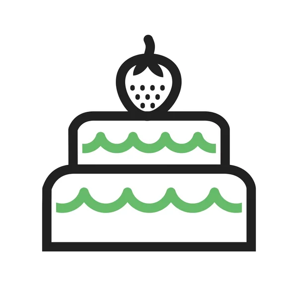 Two layered cake icon — Stockvector