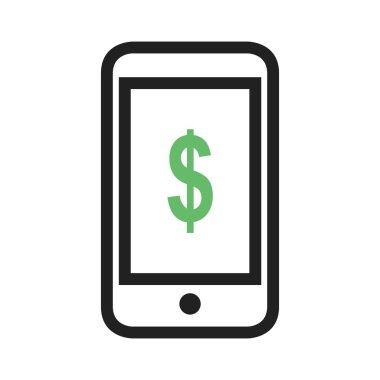 Akıllı, mobil ödeme simgesi