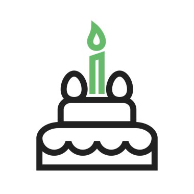 Doğum günü pastası mumu simgesiyle