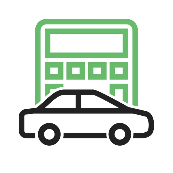Cálculo del coche, icono de transporte — Vector de stock