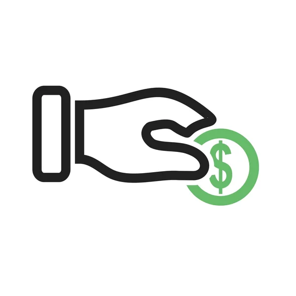 Doação, ícone do dinheiro — Vetor de Stock