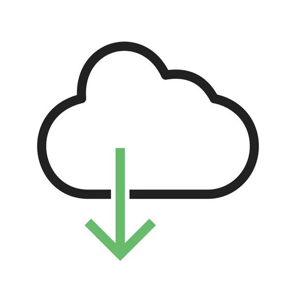 Nube con icono de flecha de descarga — Archivo Imágenes Vectoriales