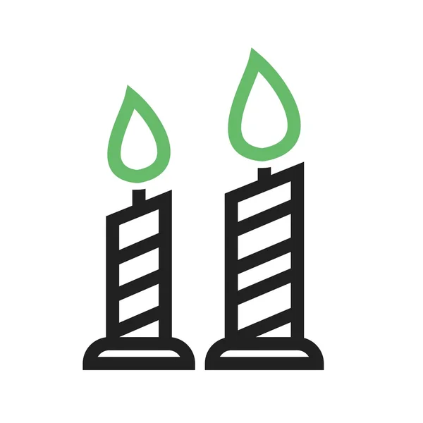 Kerzen, Feier-Ikone — Stockvektor