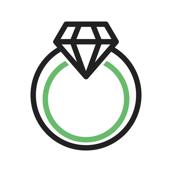 Anel de diamante, ícone de casamento — Vetor de Stock