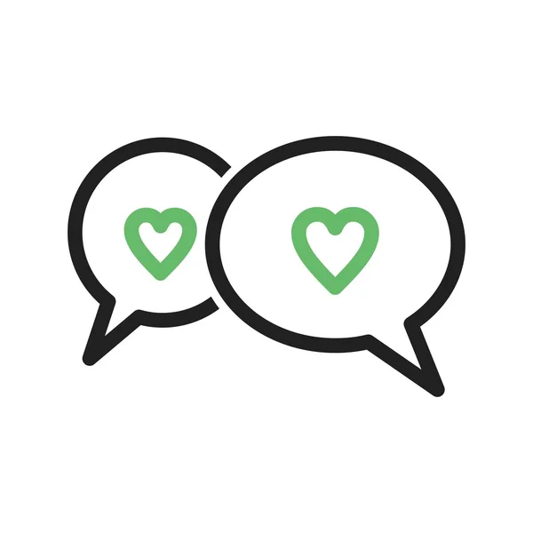 Amor Chat Burbujas icono — Vector de stock