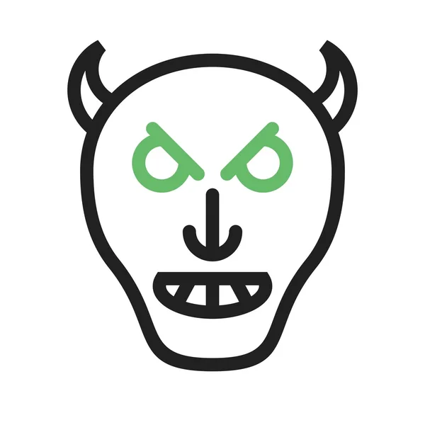 Evil Face, Devil icon — Stock Vector