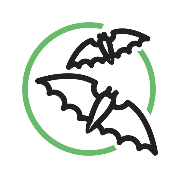 Moon and Bats, halloween icon — Διανυσματικό Αρχείο