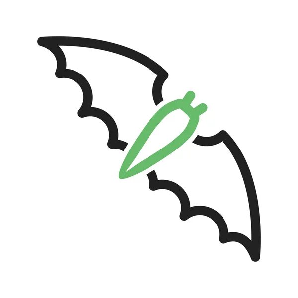 Nietoperz, ikona halloween — Wektor stockowy