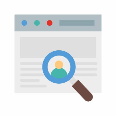 UX Araştırma simgesi vektör resmi. Mobil uygulamalar, web uygulamaları ve yazdırma ortamları için elverişli.