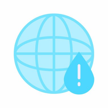 Su Krizi Uyarı simgesi vektör görüntüsü. Mobil uygulamalar, web uygulamaları ve yazdırma ortamları için elverişli.