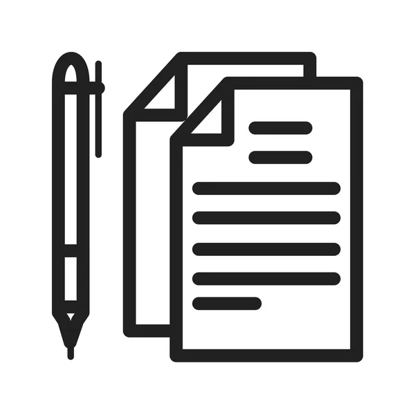 Dokument och penna — Stock vektor