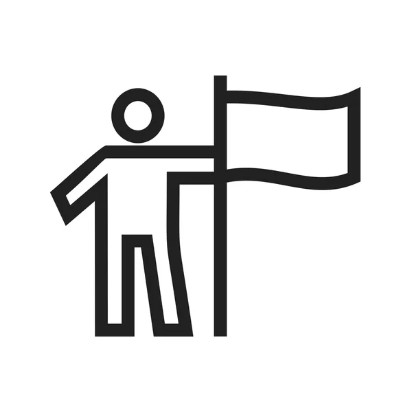 Bandera de hombre — Vector de stock