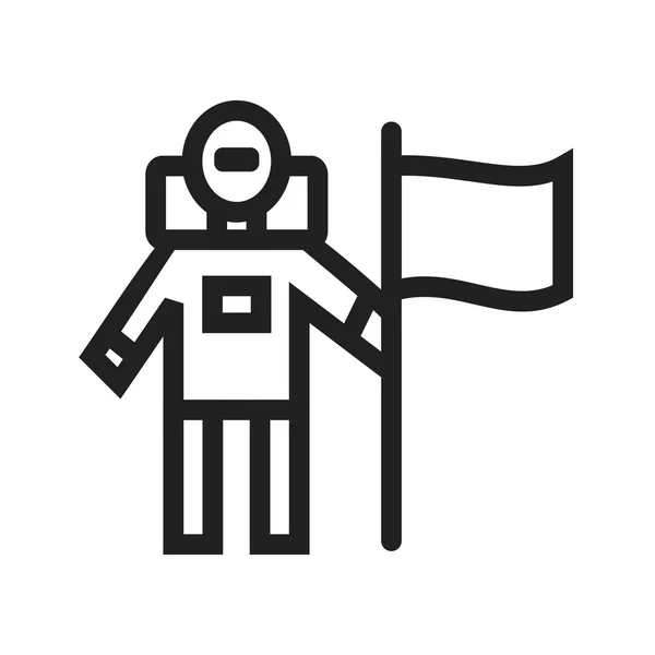 Человек с флагом — стоковый вектор