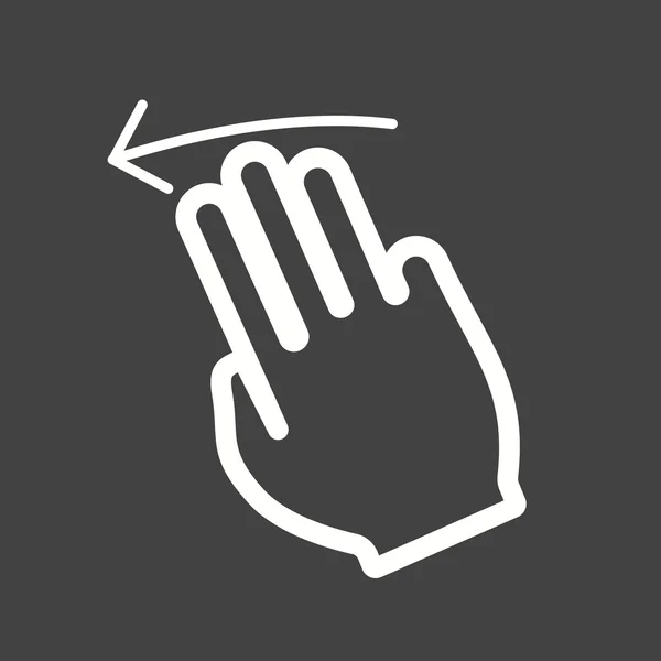 Tre fingrar vänster — Stock vektor