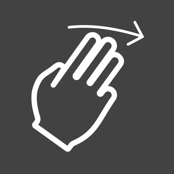 Trois doigts à droite — Image vectorielle