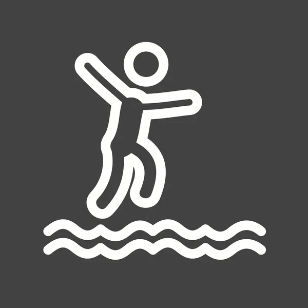 Прыжки в воду — стоковый вектор