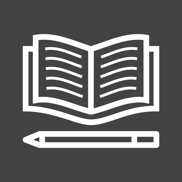 Potlood en boek — Stockvector