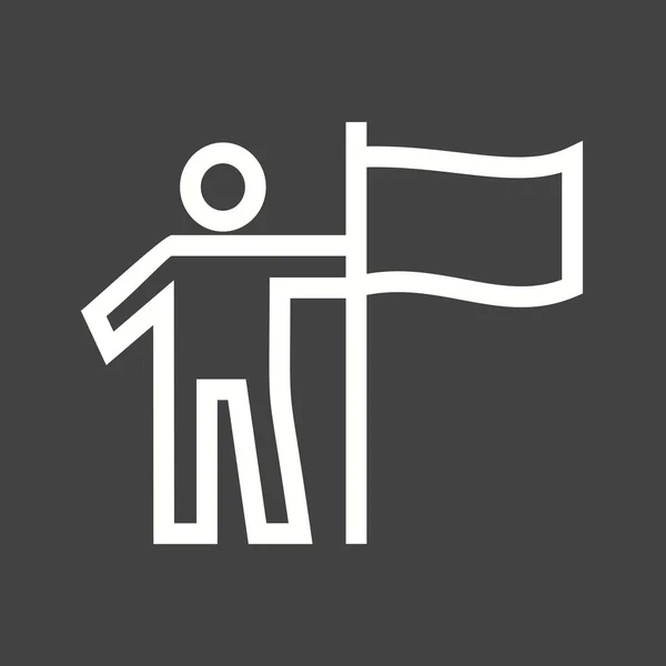 Bandera de hombre — Vector de stock