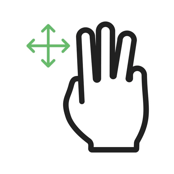 Three Fingers Move — Stock Vector