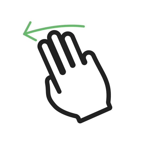 Three Fingers Left — Stock Vector