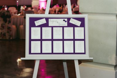 elegant purple and white table arrangement clipart