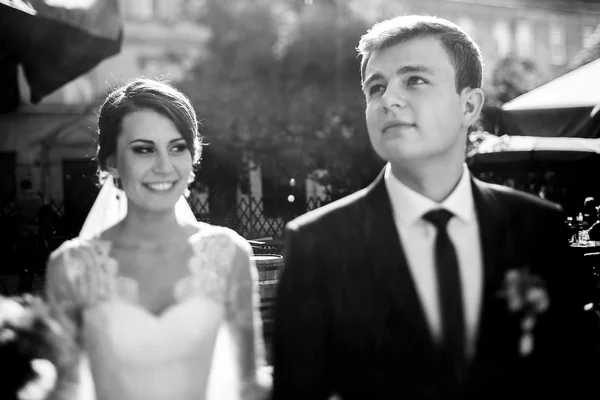 Romantická nevěsta a ženich — Stock fotografie