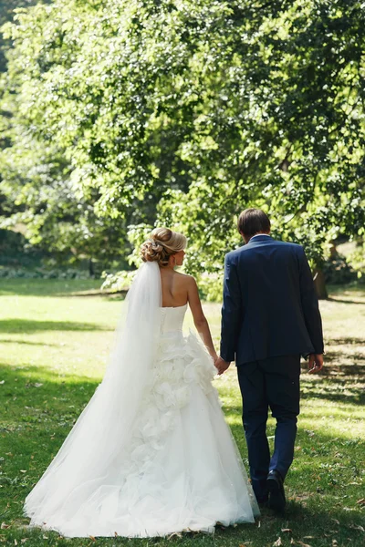 Romantisch sprookje paar hand in hand — Stockfoto