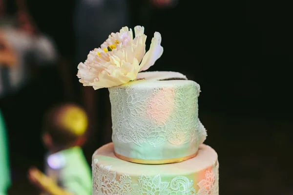 Delicious tasty white wedding cake — Stock Photo, Image
