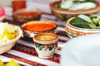 Geleneksel halk ülke düğün tablo