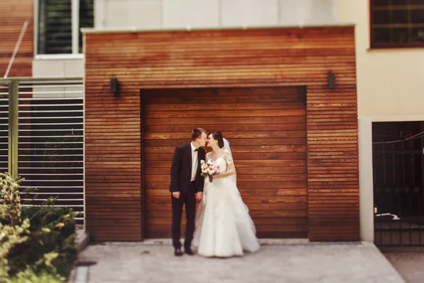 Romantico coppia di sposi — Foto Stock