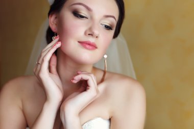 mükemmel makyaj ile güzel gelin