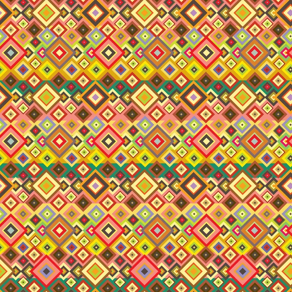 Sömlös hippie mönster med geometriska element — Stock vektor