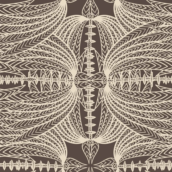 Encaje floral vintage patrón geométrico sin costuras — Vector de stock