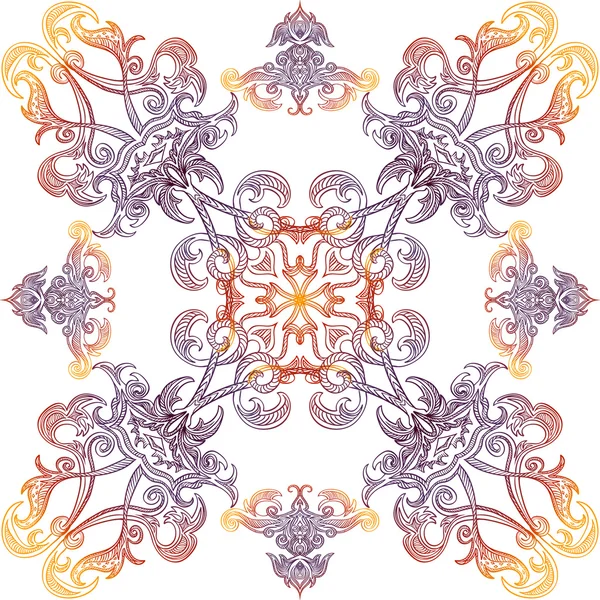 カラフルな花柄シームレス パターン イスラム教アラビア語飾りデザイン — ストックベクタ