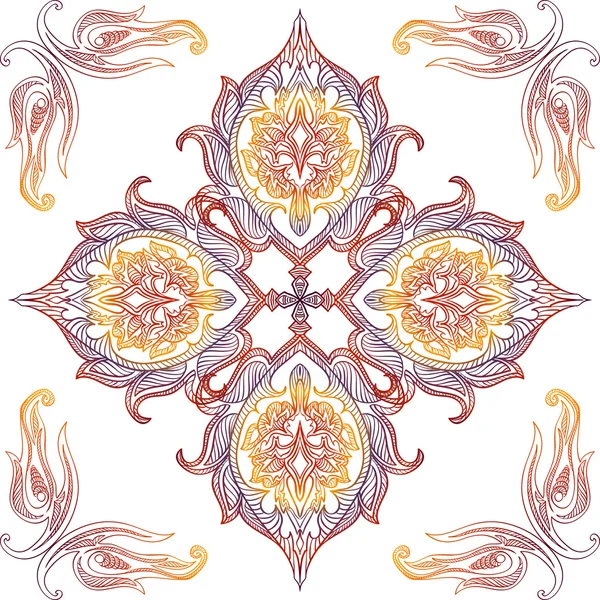 Diseño colorido floral inconsútil del ornamento árabe islámico — Vector de stock