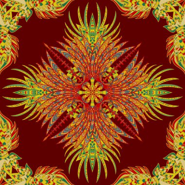 vektör Aztek geometrik seamless modeli. Arka plan ile Latin Amerika süsleme