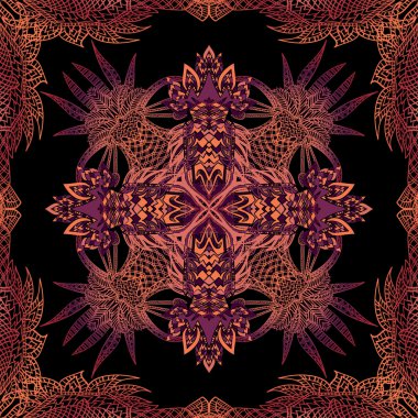 vektör Aztek geometrik seamless modeli. Arka plan ile Latin Amerika süsleme