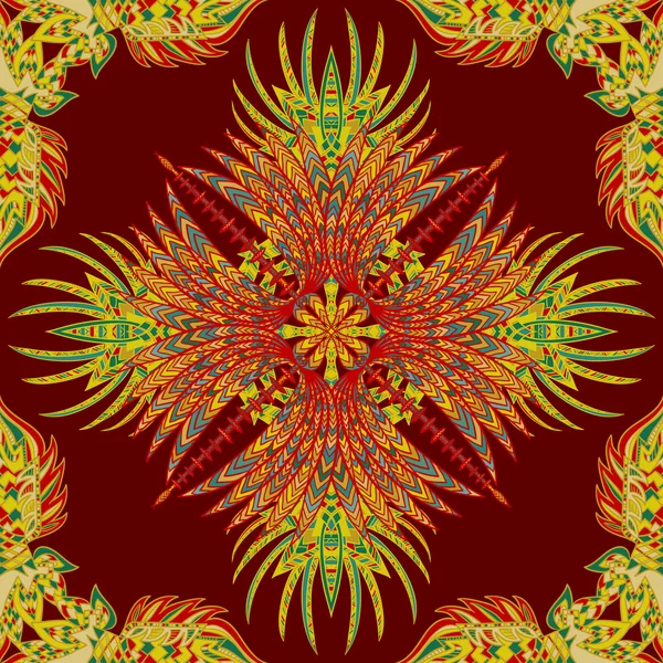 ベクトル アステカの幾何学的なシームレス パターン。ラテン アメリカの飾りと背景 — ストックベクタ
