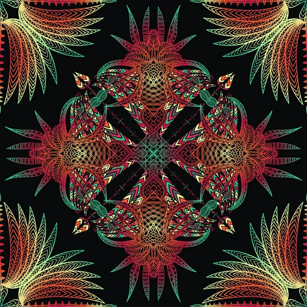 Vector aztec geometriska seamless mönster. Bakgrund med en latinamerikansk prydnad — Stock vektor