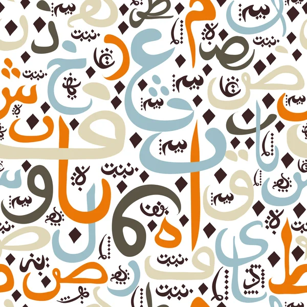 Ornamento patrón sin costuras caligrafía árabe de texto Eid Mubarak concepto para el festival de la comunidad musulmana Eid Al Fitr (Eid Mubarak ) — Vector de stock