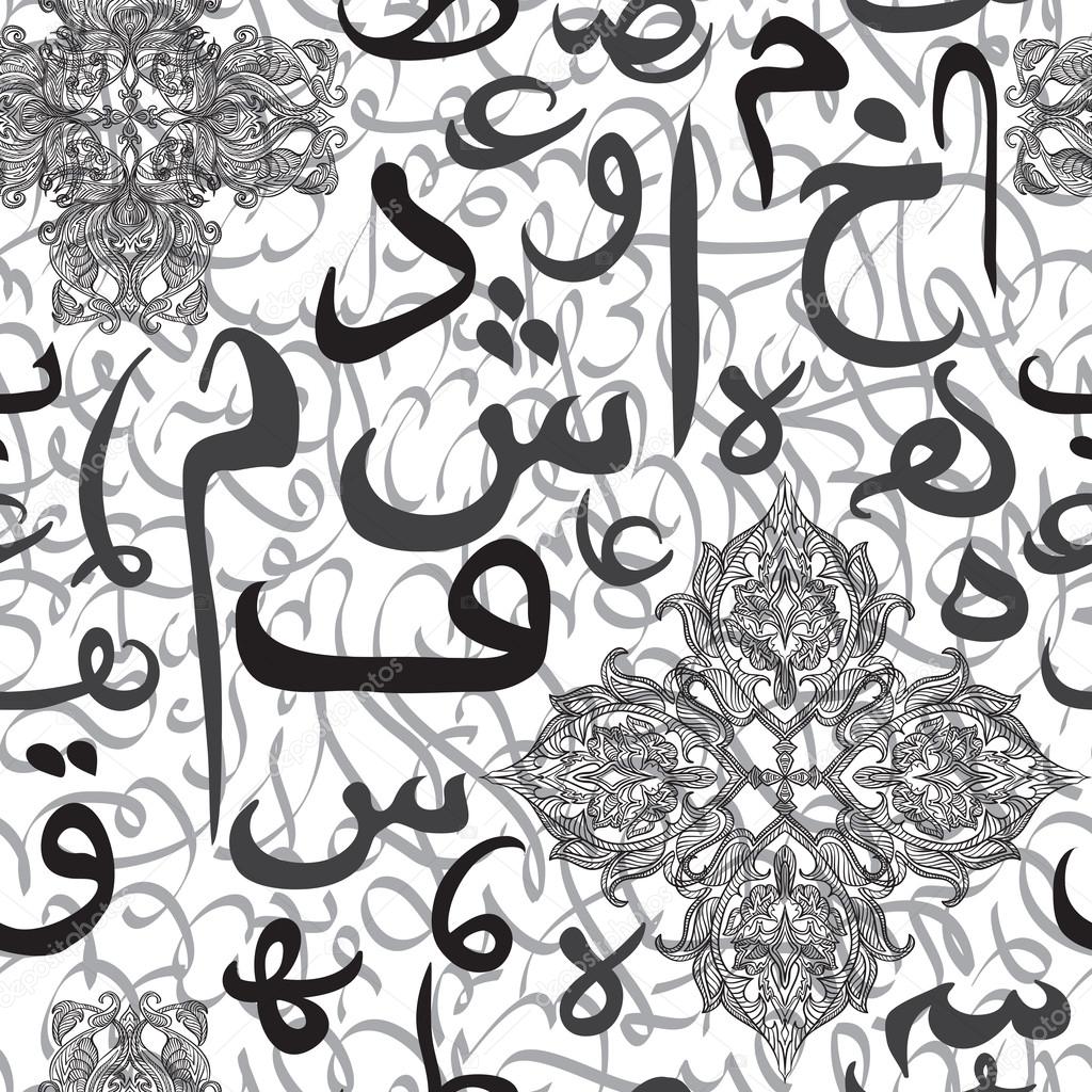 seamless pattern ornament Arabic calligraphy of text Eid Mubarak concept for muslim community festival Eid Al Fitr(Eid Mubarak)