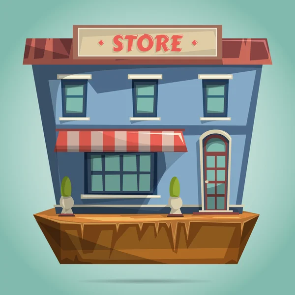 Store or shop facade. Flat design vector illustration — Stock Vector