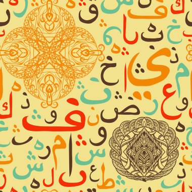 Renkli seamless modeli süsleme metin Eid Mubarak kavramı Müslüman topluluk festival Eid Al Fitr(Eid Mubarak) için Arapça hat (çeviri: Tanrı'ya şükür)