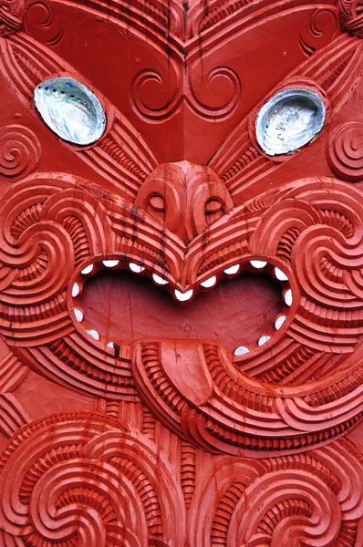 Maori Carving, Rotorua, Nordøen, New Zealand - Stock-foto